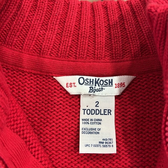 Oshkosh retro train zip front cardigan sweater nwt - Picture 4 of 6